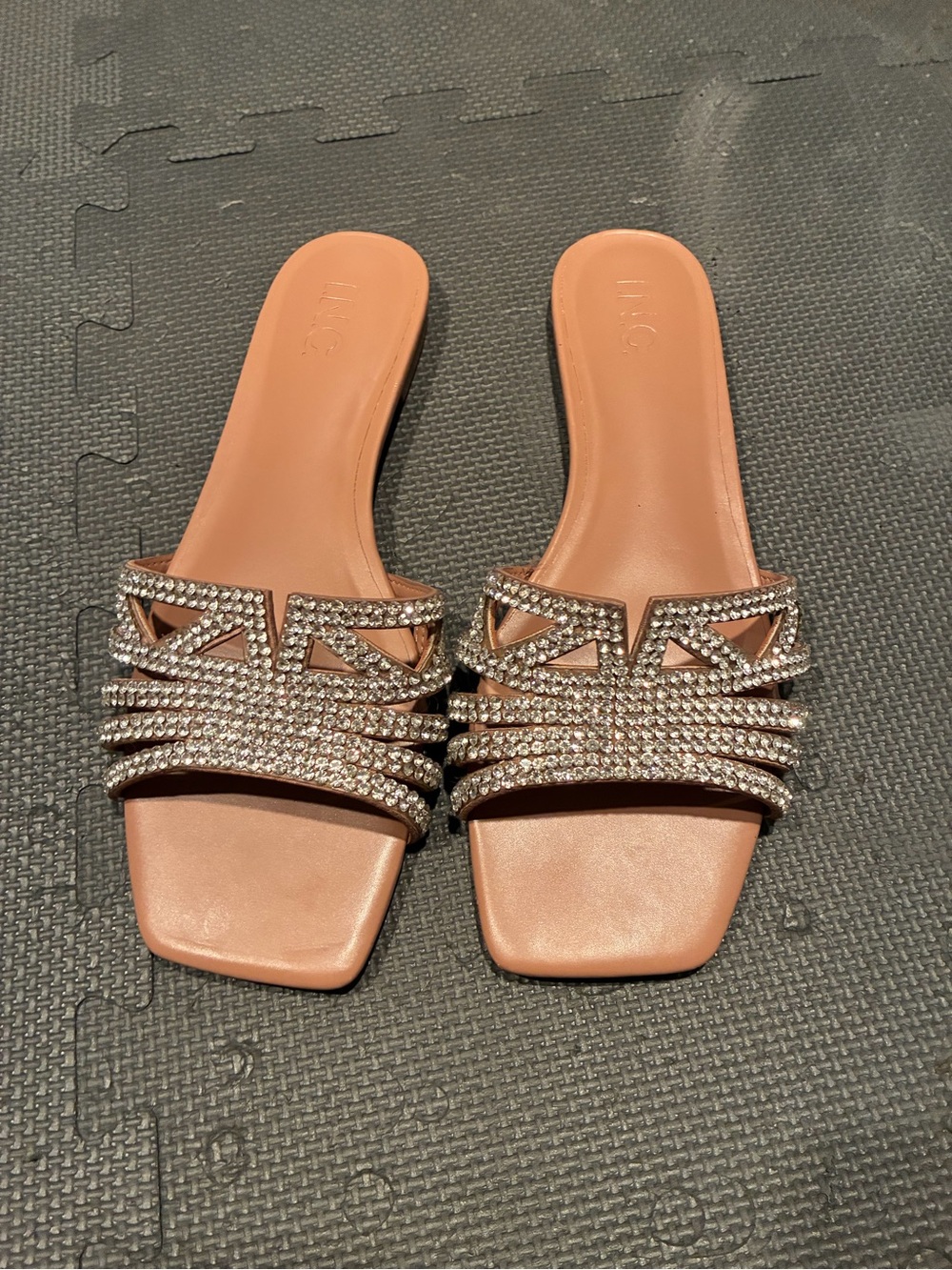 I. N. C. Crystal Strap Slide